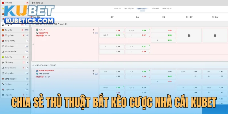 Chia sẻ thủ thuật bắt kèo cược nhà cái Kubet hôm nay
